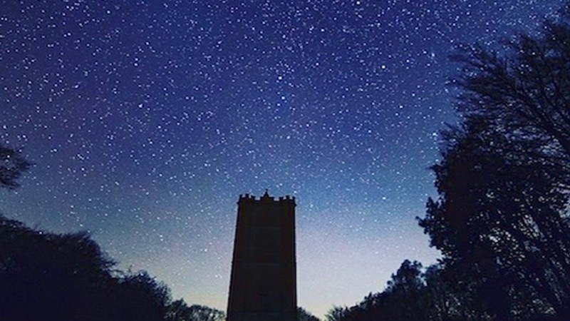 Cranborne Chase and Dark Night Skies: Cranborne Chase church at night